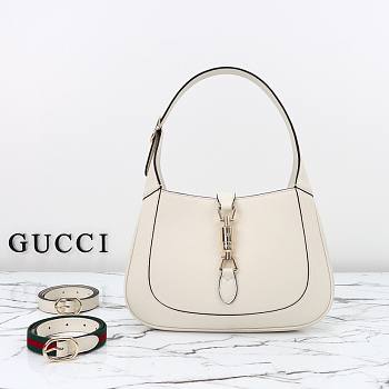 Gucci Jackie 1961 medium bag white 810232 AAD5V 9562 size 27.5cm x H19cm x D4cm