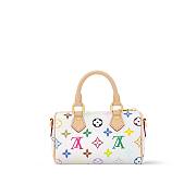 LV x TM Nano Speedy Bag Multicolor White 16 x 10 x 7.5 cm M13391 - 5