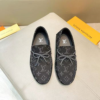 LV Driver Mocassin denim material 1ACPWC