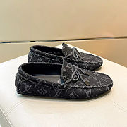 LV Driver Mocassin denim material 1ACPWC - 5