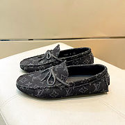 LV Driver Mocassin denim material 1ACPWC - 4