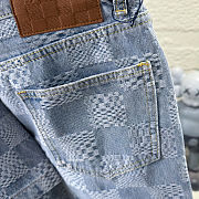 LV Men's jacquard checkered denim clothes - 6