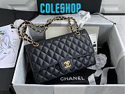 Chanel Flap Bag Caviar In Black 25cm With Gold Hardware - 1