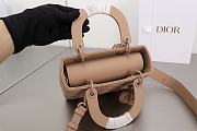 Dior Small Lady Bag Matte Pink 20cm  - 5