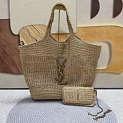 YSL Icare In Raffia Maxi Shopping Bag 55x43x5cm - 2