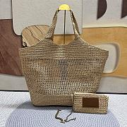 YSL Icare In Raffia Maxi Shopping Bag 55x43x5cm - 6