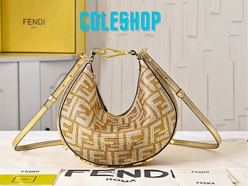 Fendi Fendigraphy Mini Dove Gray Bag 20x13x7.5cm