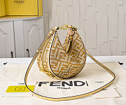 Fendi Fendigraphy Mini Dove Gray Bag 20x13x7.5cm - 3