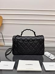 Chanel Top Handle Black Lambskin 20x6x12.5cm - 2