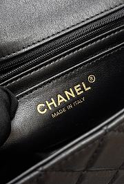 Chanel Top Handle Black Lambskin 20x6x12.5cm - 5