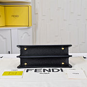 Fendi Peekaboo ISeeU Small Black Leather Bag FF Interlacing 27x21x11cm - 2