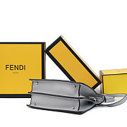 Fendi Peekaboo ISeeU Small Silver Leather Bag FF Interlacing 27x21x11cm - 6