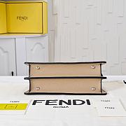 Fendi Peekaboo ISeeU Small Brown Leather Bag FF Interlacing 27x21x11cm - 2
