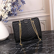 YSL Shopping Tote Bag Black 33x22x15cm - 5