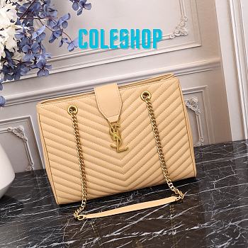 YSL Shopping Tote Bag  beige 33x22x15cm