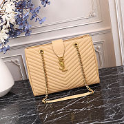 YSL Shopping Tote Bag  beige 33x22x15cm - 3