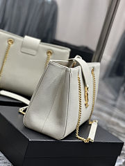 YSL Cassandra White Tote Shopper Bag 33x22x15cm - 2