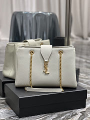 YSL Cassandra White Tote Shopper Bag 33x22x15cm - 6
