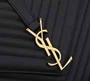 YSL Collège Medium Leather Shoulder Bag In Nero Gold size 31*20*8cm - 4