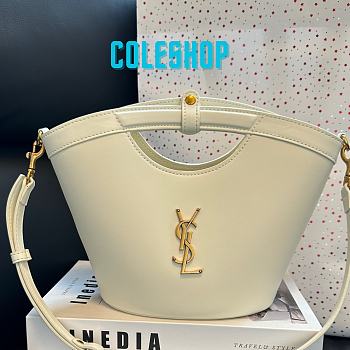 YSL Celia Mini Tote Leather White Bag 29x19.5x10cm