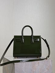 YSL Sac De Jour Bag Green Patent 22x18x10.5cm - 2