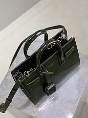YSL Sac De Jour Bag Green Patent 22x18x10.5cm - 3