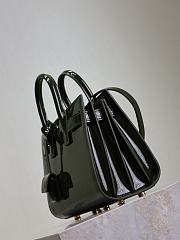 YSL Sac De Jour Bag Green Patent 22x18x10.5cm - 4