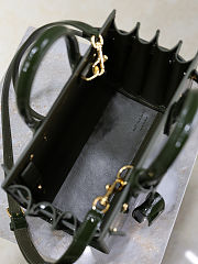 YSL Sac De Jour Bag Green Patent 22x18x10.5cm - 6