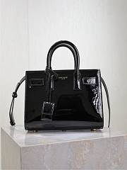 YSL Sac De Jour Bag Black Patent 22x18x10.5cm - 6