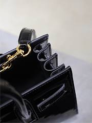 YSL Sac De Jour Bag Black Patent 22x18x10.5cm - 4