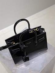 YSL Sac De Jour Bag Black Patent 22x18x10.5cm - 3