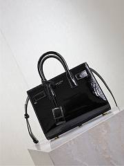 YSL Sac De Jour Bag Black Patent 22x18x10.5cm - 2