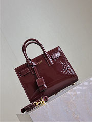 YSL Sac De Jour Bag Red Patent 22x18x10.5cm - 6