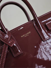 YSL Sac De Jour Bag Red Patent 22x18x10.5cm - 3