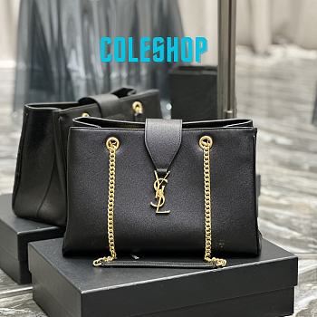 YSL Cassandra Black Tote Shopper Bag 33x22x15cm
