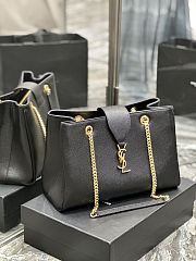 YSL Cassandra Black Tote Shopper Bag 33x22x15cm - 6
