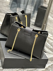 YSL Cassandra Black Tote Shopper Bag 33x22x15cm - 3