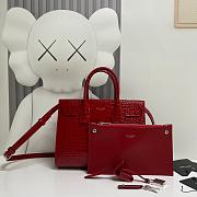 YSL Sac De Jour Red Crocodile Bag 26x20.5x12.5cm - 5