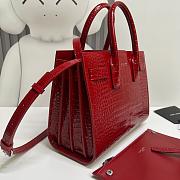 YSL Sac De Jour Red Crocodile Bag 26x20.5x12.5cm - 2