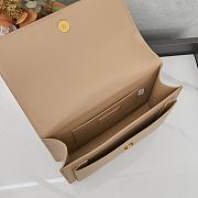 YSL Sunset Top Handle In Smooth Leather Beige 25x18x5cm - 3