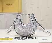 FENDI Mini Fendi graphy Bag - Silver 16cm - 2