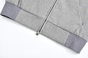 LV metal wool zipper hoodie grey 1V2024FW  - 3