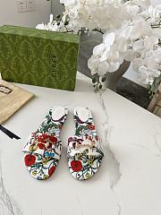 Gucci Slide Horsebit White Multicolor Slides - 6