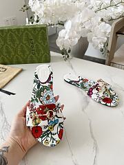 Gucci Slide Horsebit White Multicolor Slides - 5