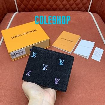 Louis Vuitton LV Multiple Wallet Denim 11.5x9x1.5cm