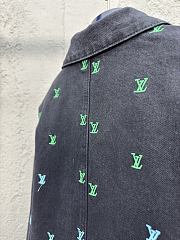 Louis Vuitton full-print contrasting rainbow gradient embroidered denim jacket - 2