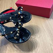 Valentino Rockstud Flip Flops Black - 6