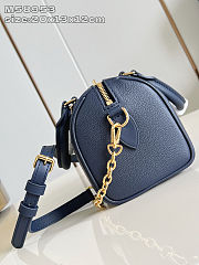 Louis Vuitton LV Speedy 20 Bag Navy Blue 20.5x13.5x12cm - 2