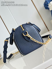 Louis Vuitton LV Speedy 20 Bag Navy Blue 20.5x13.5x12cm - 3