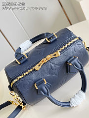 Louis Vuitton LV Speedy 20 Bag Navy Blue 20.5x13.5x12cm - 5